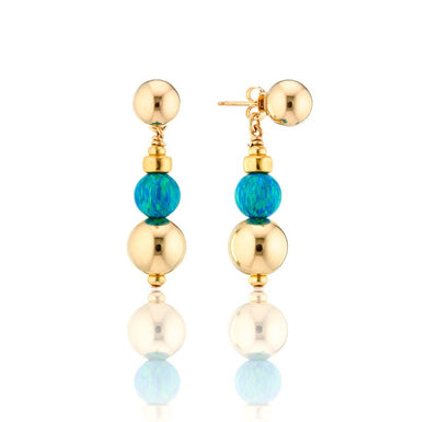 14kt GoldFill/Opal Ocean Ball Drops