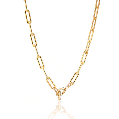 14kt GF Heavy Link Toggle Necklace