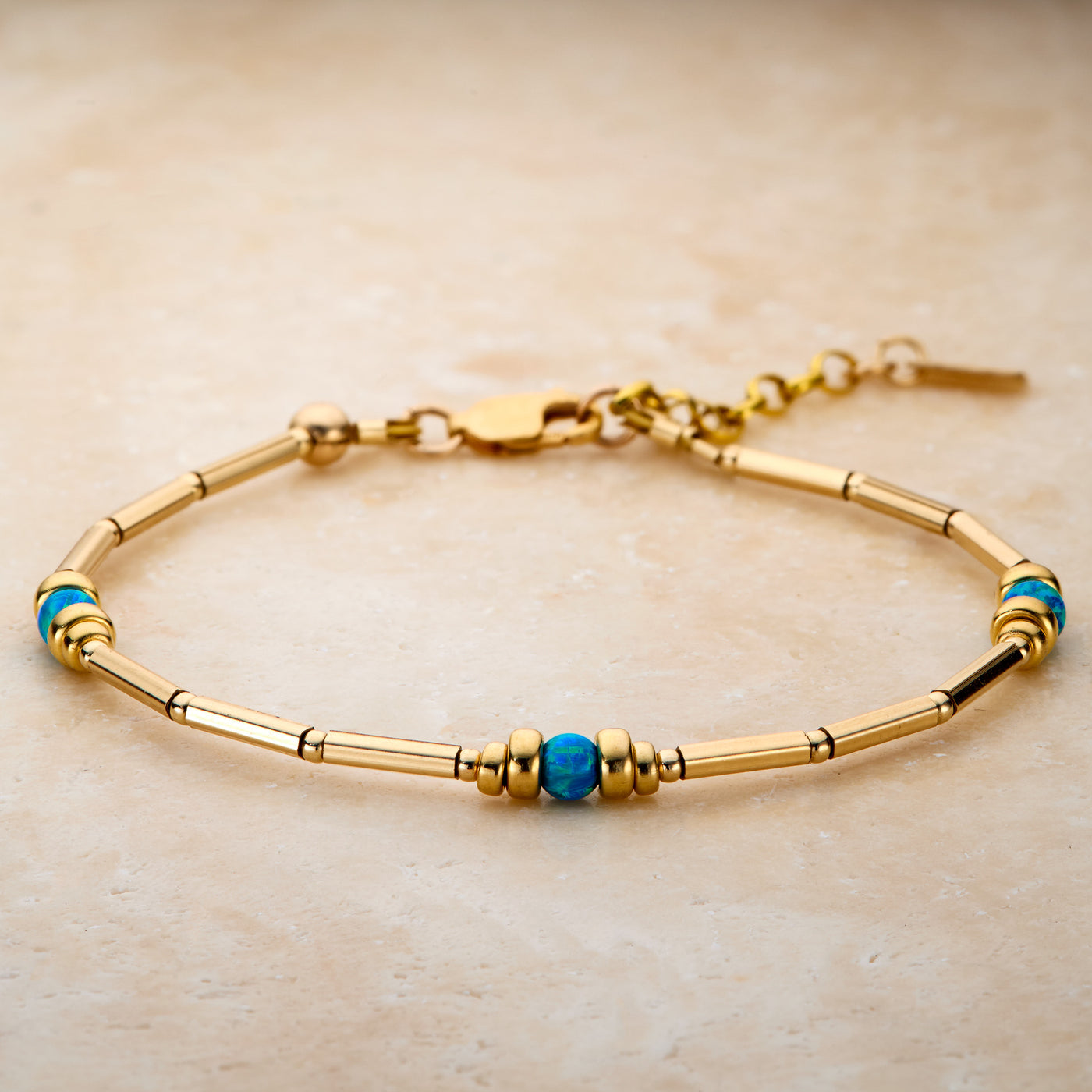 14kt GoldFill/Opal Ocean Bracelet Stack - Set of Three