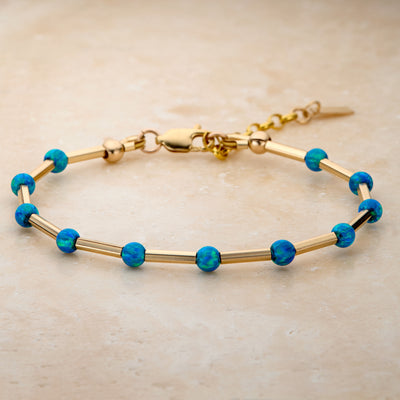 14kt GoldFill/Opal Ocean Bracelet Stack - Set of Three