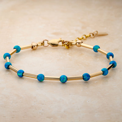 14kt GoldFill/Opal Ocean Linear Bracelet