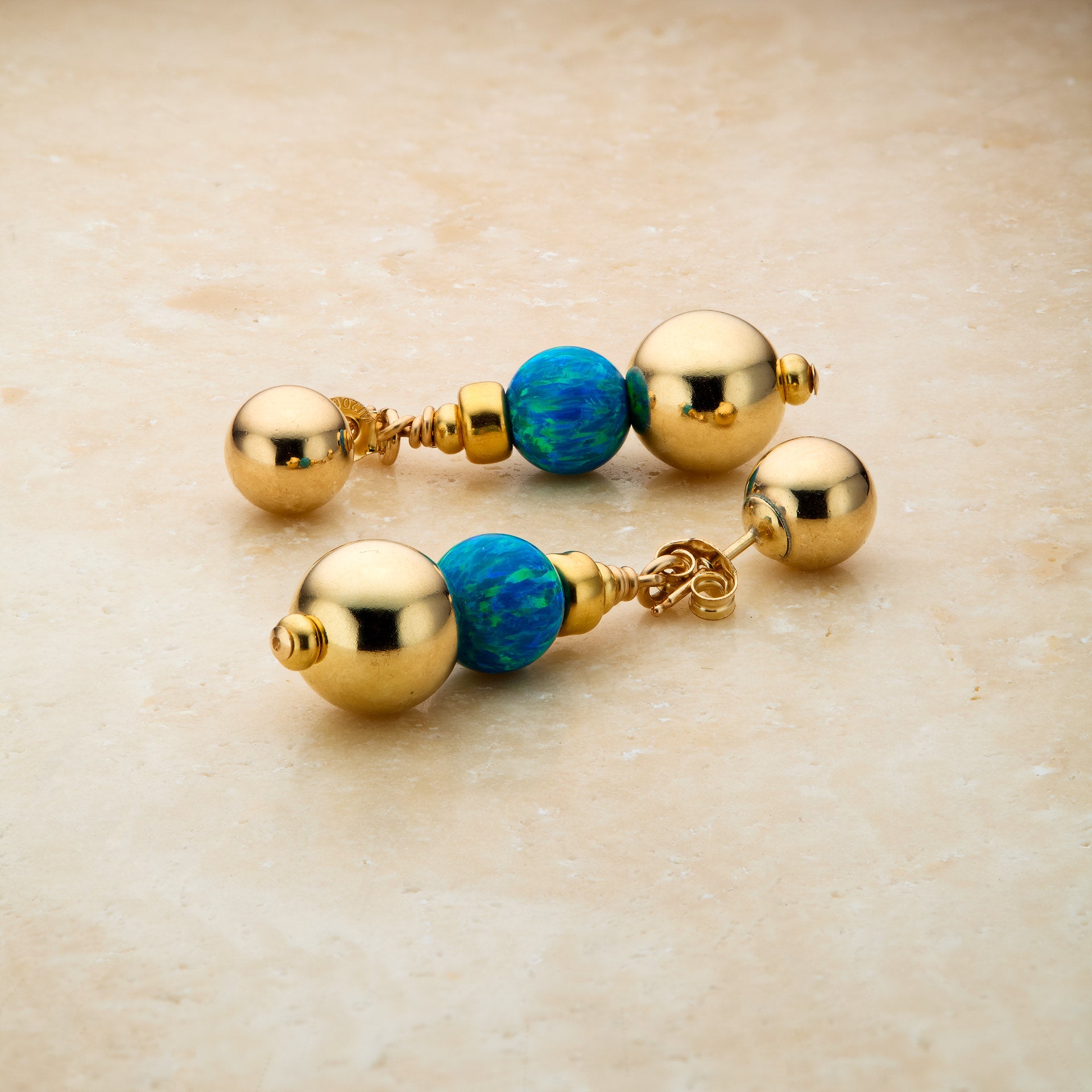 14kt GoldFill/Opal Ocean Ball Drops