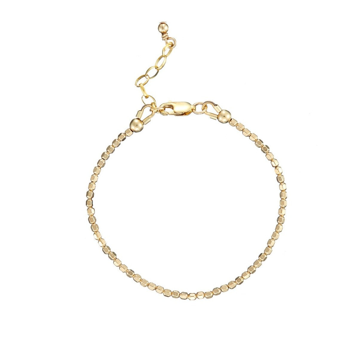 14kt GoldFill Facet Bead Necklace