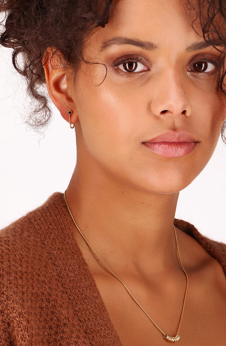 14kt GoldFill Black Chain Earstuds