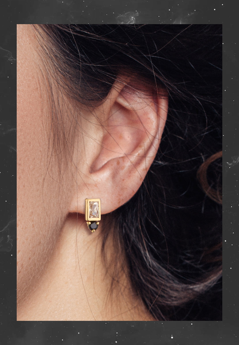 Meteor Studs - Vermeil/Cubic Zirconia