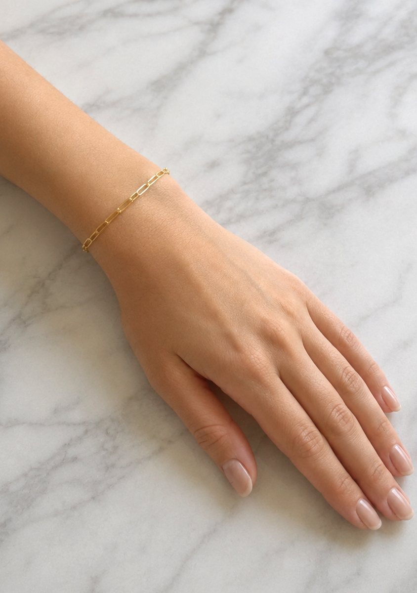 14kt Goldfill Paperclip Chain Bracelet