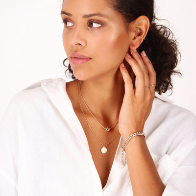 14kt GoldFill Facet Bead Bracelet