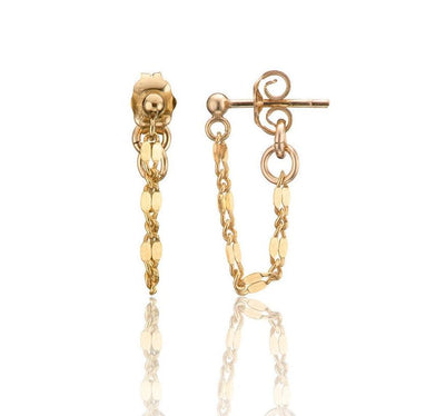 14kt GoldFill Round Chain Earstuds