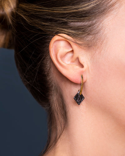14kt GoldFill Marble Square Drops