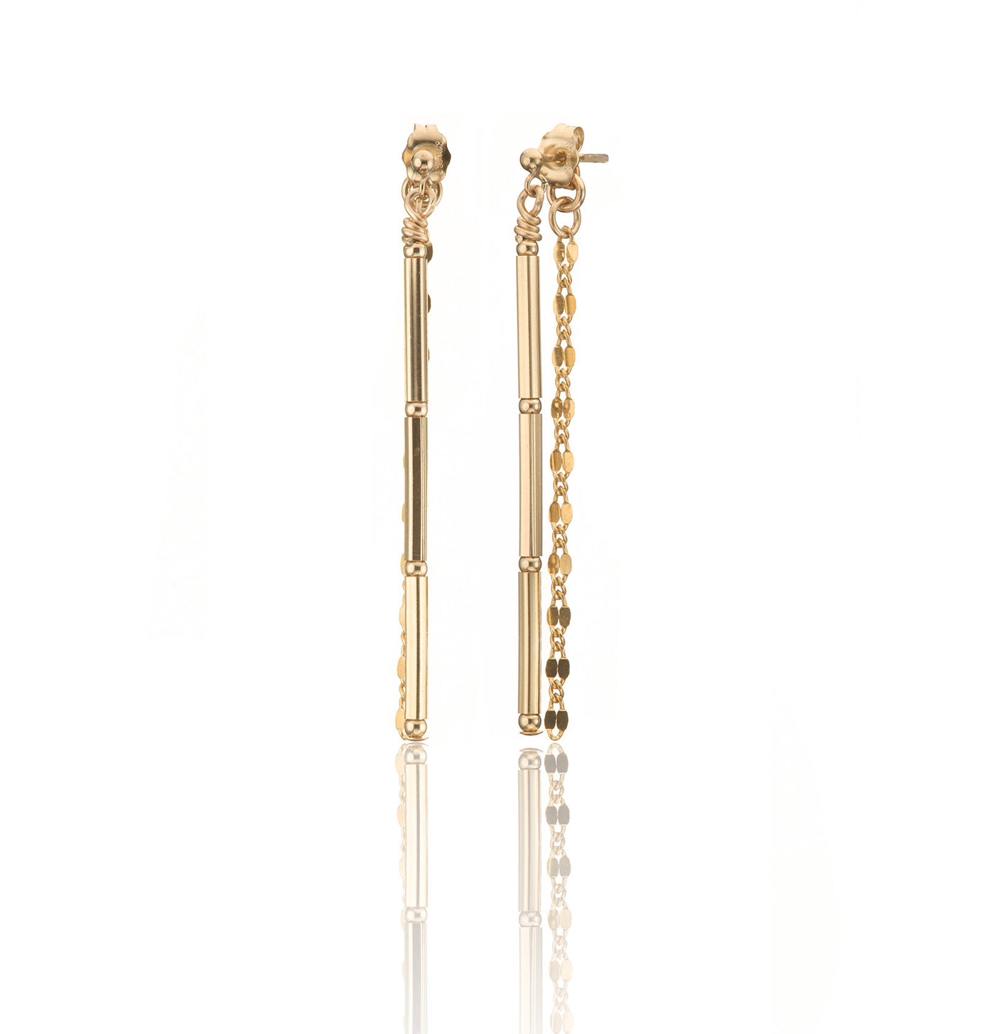 14kt GoldFill Linear Long Earrings
