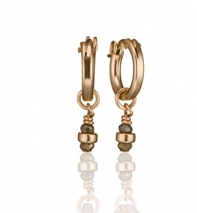 14kt Goldfill Gemstone Huggies