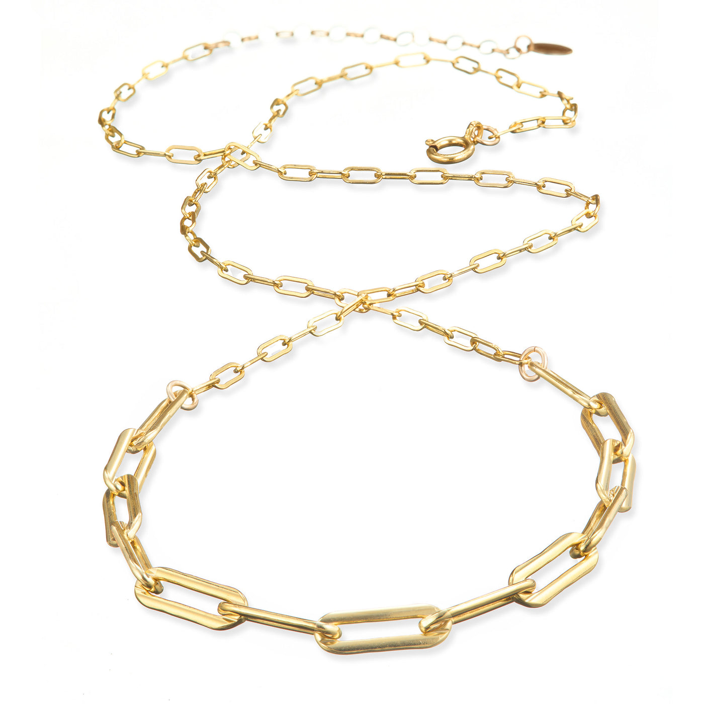 14kt GoldFill Paperclip Duo Necklace