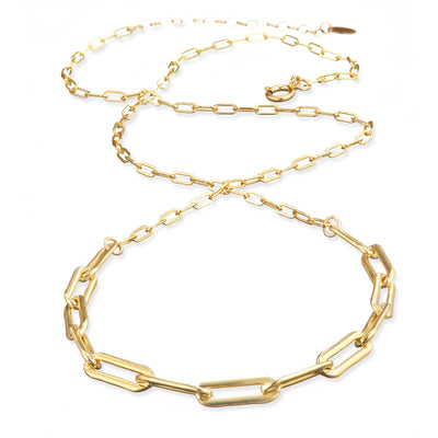 14kt GoldFill Paperclip Duo Necklace