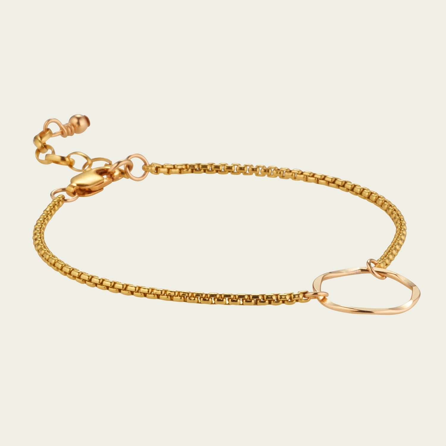 14kt GoldFill Small Textured Ring Bracelet