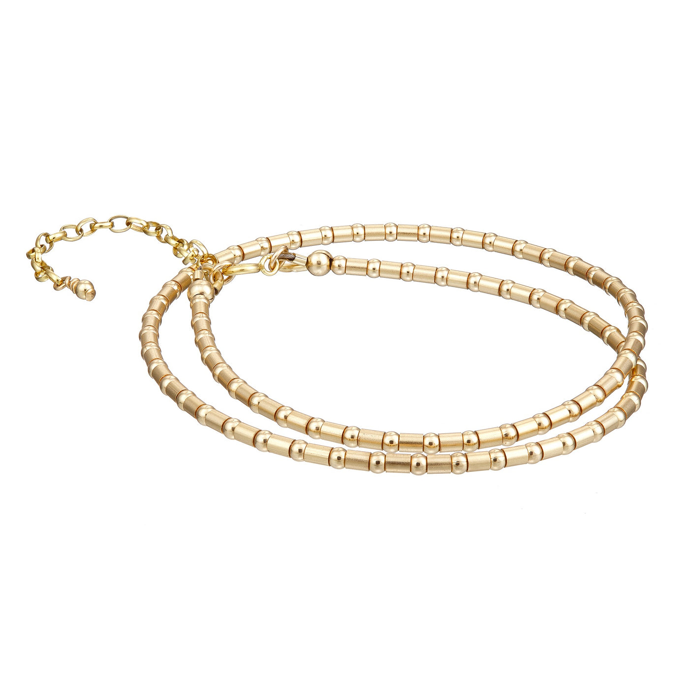 14kt GoldFill Crimp Bead Necklace