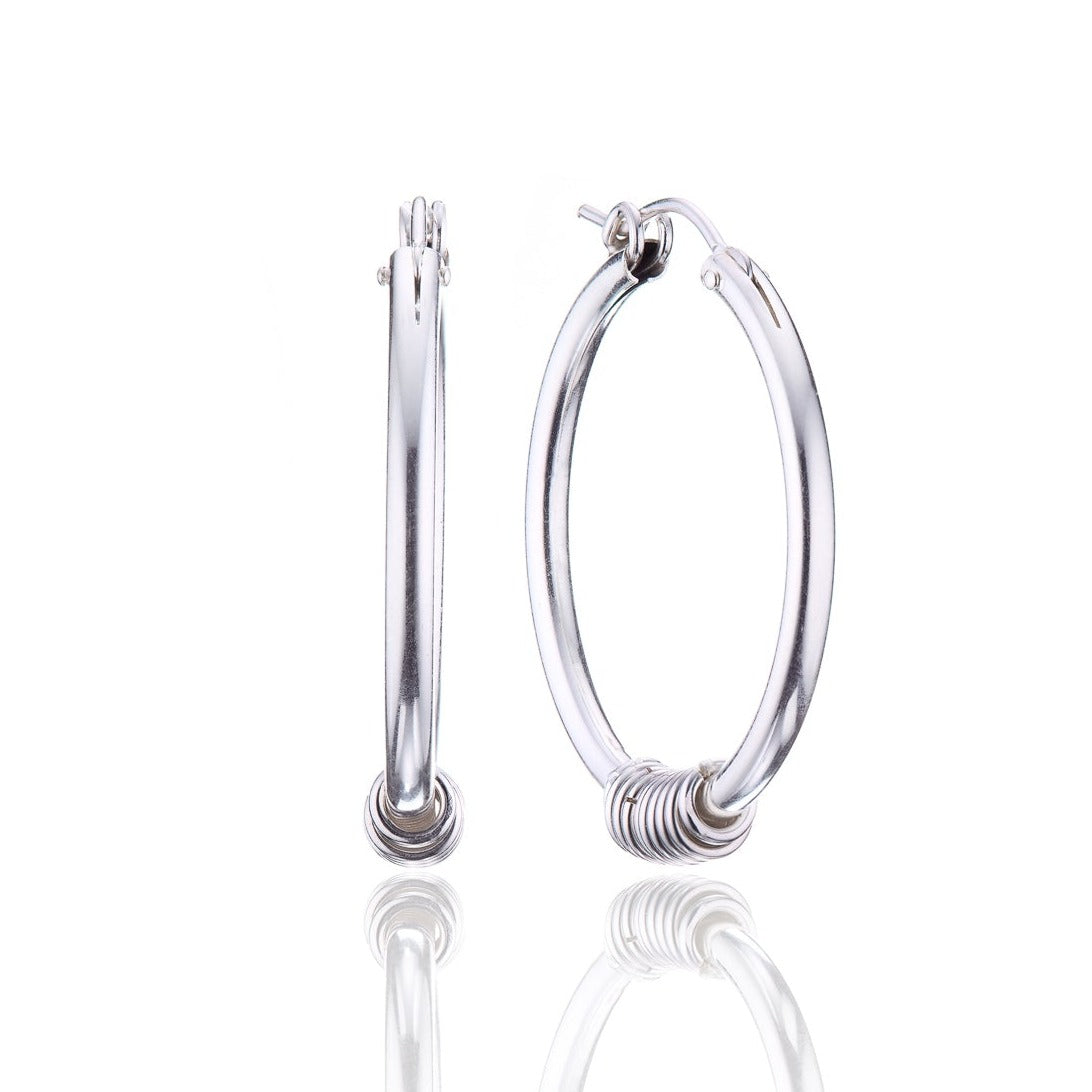 Infinity Statement Hoops - Sterling Silver