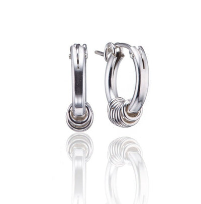 Infinity Huggie Hoops - Sterling Silver