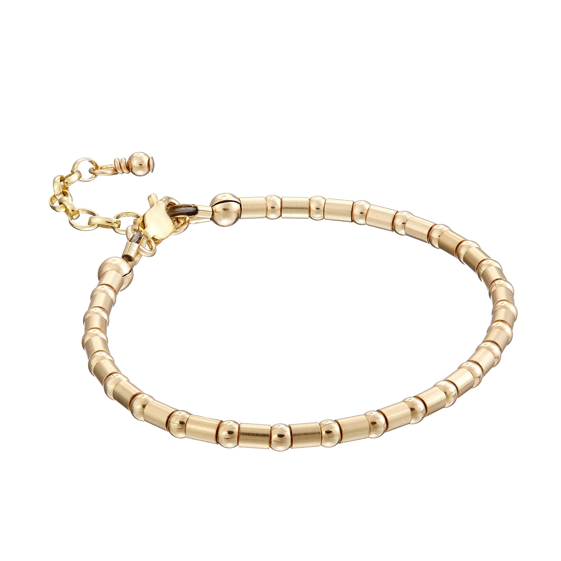 14kt GoldFill Crimp Bead Bracelet