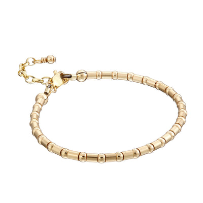 14kt GoldFill Crimp Bead Bracelet