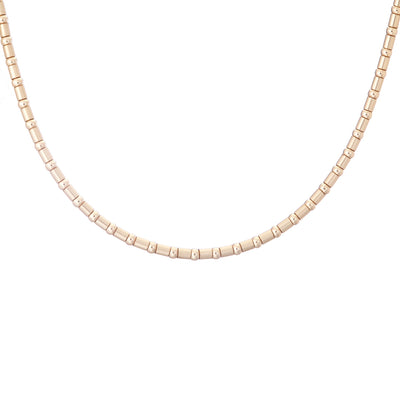 14kt GoldFill Crimp Bead Necklace