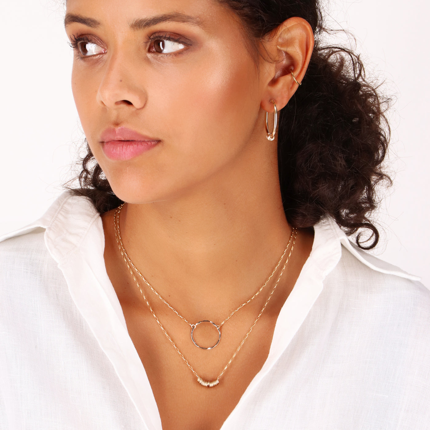14kt GoldFill Infinity Statement Hoops