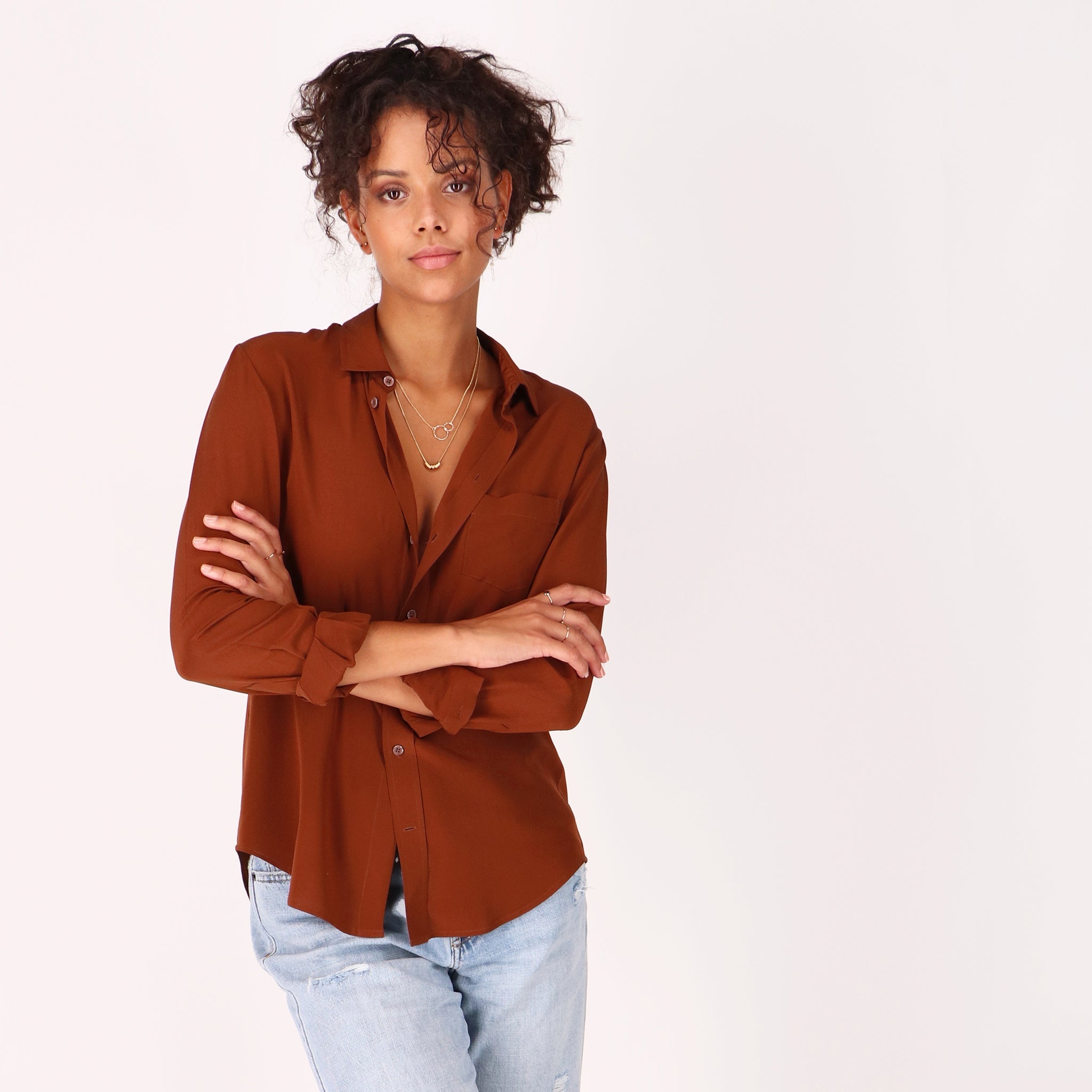 14kt GoldFill Interlock Sparkle Pendant Link Chain